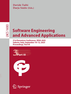 cover image of Software Engineering and Advanced Applications